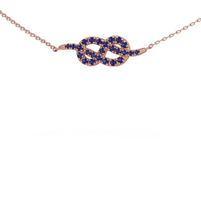 Necklace Infinity 1 585 rose gold sapphire 1.1 mm