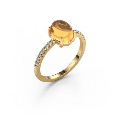 Ring Becky 585 gold citrin 7x5 mm
