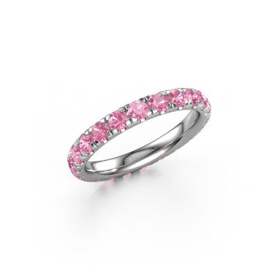 Stackable ring Jackie 2.7 950 platinum pink sapphire 2.7 mm