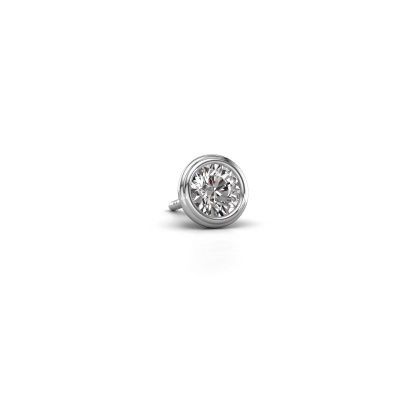Boucle d'oreille homme Aron 585 or blanc diamant 0.50 crt