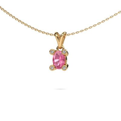 Necklace Cornelia Oval 585 gold pink sapphire 7x5 mm