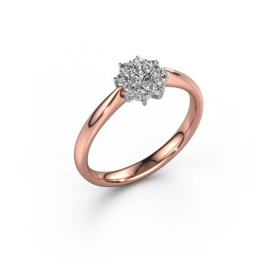 Engagement ring Carolyn 1 585 rose gold lab grown diamond 0.10 crt