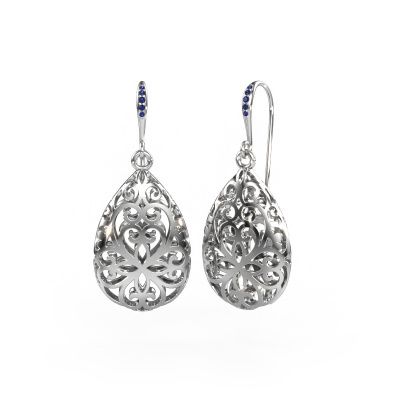 Drop earrings Idalia 1 585 white gold sapphire 1.1 mm