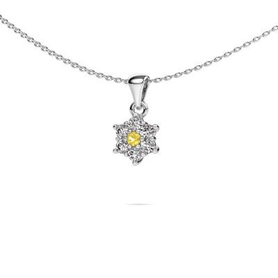 Pendant Chantal 950 platinum yellow sapphire 2.4 mm