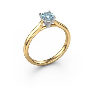 Engagement ring Mignon RND 1 585 gold blue lab grown diamond 5 mm