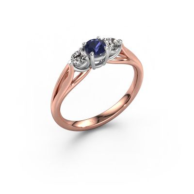 Engagement ring Amie RND 585 rose gold sapphire 4.2 mm