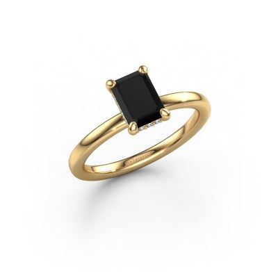 Bague de fiançailles Simone EME 2 585 or jaune diamant noir 1.380 crt