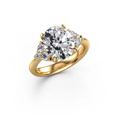 Engagement ring Aleida OVL 1 585 gold lab grown diamond 2.036 crt