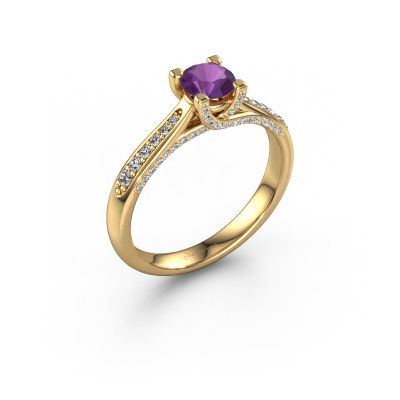 Engagement ring Mia 3 585 gold amethyst 5 mm