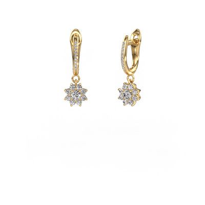 Pendants d'oreilles Camille 2 585 or jaune diamant synthétique 0.565 crt