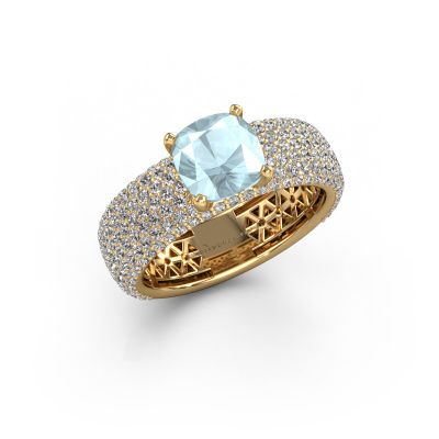 Engagement ring Darcy 585 gold aquamarine 7 mm