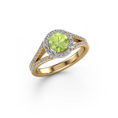 Bague de fiançailles Verla rnd 2 585 or jaune péridot 6.5 mm