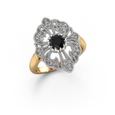 Verlobungsring Naida 585 Gold Schwarz Diamant 0.749 crt