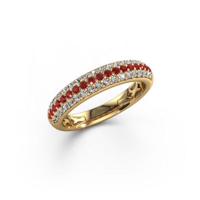Ring Emely 4 585 gold ruby 1.4 mm