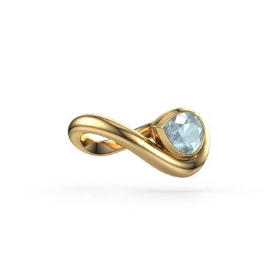 Ring Lena 585 gold aquamarine 8x6 mm