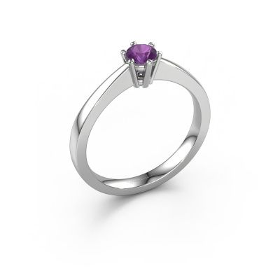 Engagement ring Noortje 950 platinum amethyst 4 mm