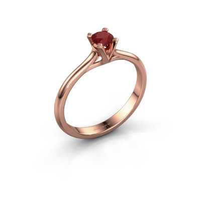 Engagement ring Isa 1 585 rose gold ruby 4 mm