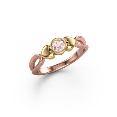 Ring Lorrine 585 rose gold morganite champagne 4 mm