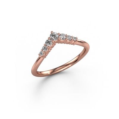 Stacking ring Imani A 585 rose gold lab-grown diamond 0.27 crt