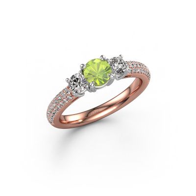 Engagement ring Marielle RND 585 rose gold peridot 6 mm