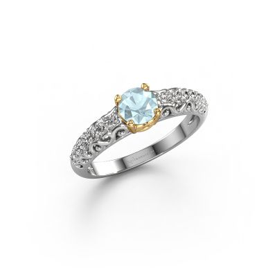 Engagement ring Mellie 585 white gold aquamarine 5 mm