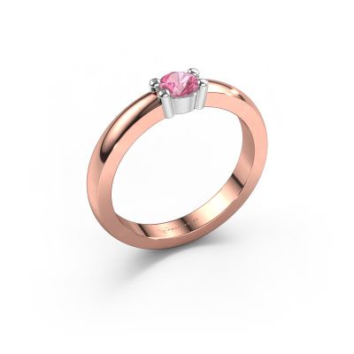Ring Yasmin 1 585 rose gold pink sapphire 4 mm