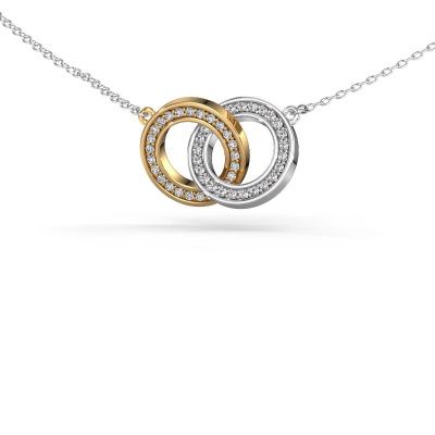 Necklace Circles 2 585 gold lab-grown diamond 0.25 crt