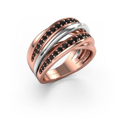 Ring Marylouise 2 585 Roségold Schwarz Diamant 0.742 crt