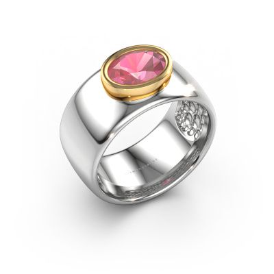 Ring Anouschka 585 white gold tourmaline pink 8x6 mm