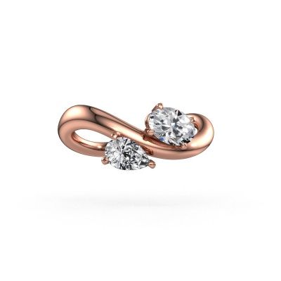 Engagement ring Chloe OVL-PER 585 rose gold lab grown diamond 1.05 crt