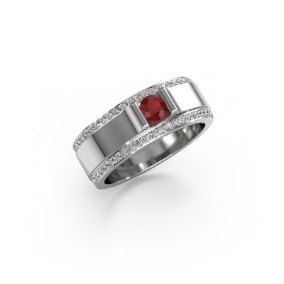 Men's ring Danillo 950 platinum ruby 4.2 mm