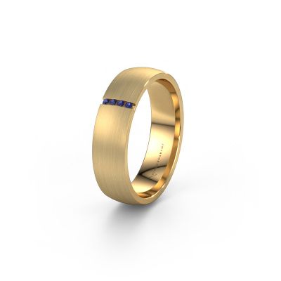 Wedding ring WH0154L25XM 585 gold sapphire ±0.20x0.05 in