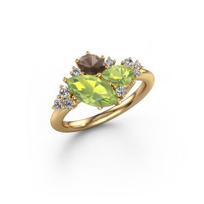 Ring Amanda 585 gold peridot 10x5 mm