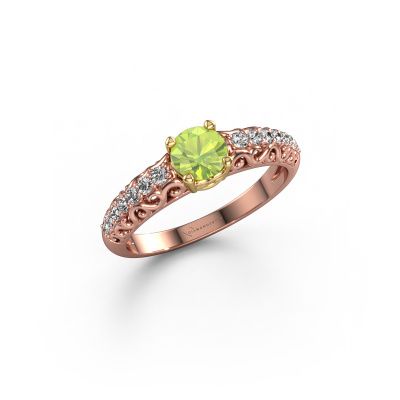 Engagement ring Mellie 585 rose gold peridot 5 mm