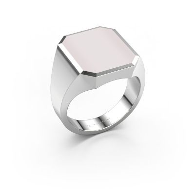 Chevalière Lars 5 950 platine nicolo rouge 16x13 mm