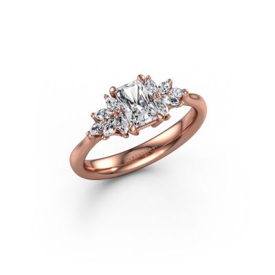 Engagement ring Fiona RAD 585 rose gold diamond 0.90 crt