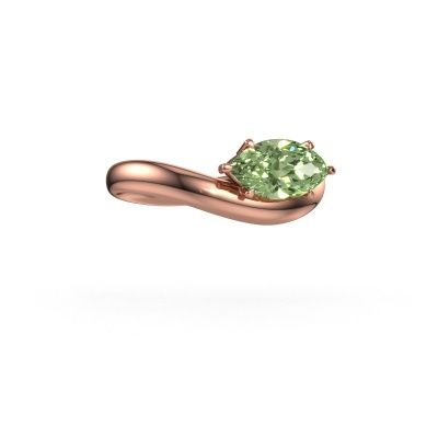 Engagement ring Floor MRQ 585 rose gold green lab grown diamond 11x5.5 mm