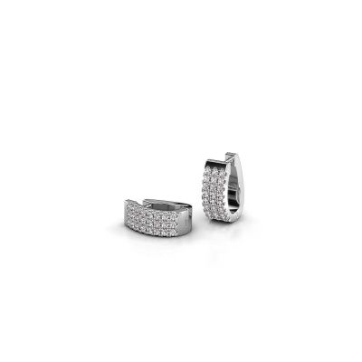 Hoop earrings Nena 950 platinum lab-grown diamond 0.36 crt
