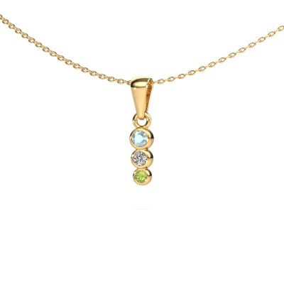 Pendant Felica 585 gold aquamarine 2.7 mm