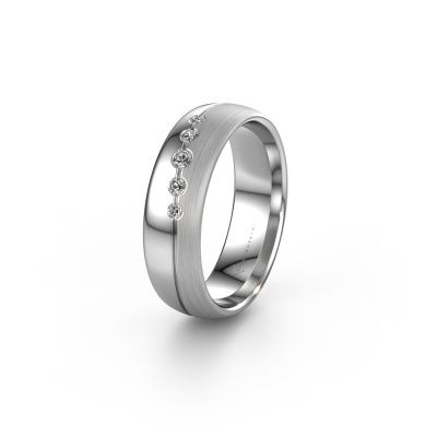 Wedding ring WH0925L36APM 950 platinum zirconia ±6x1.7 mm
