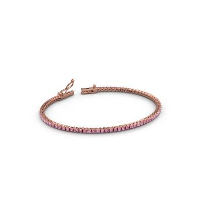Bracelet tennis Shirley 1.8 585 saphir rose or rose 1.8 mm
