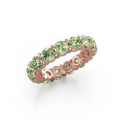 Ring Heddy rnd 4.2 585 rose gold green lab grown diamond 4.2 mm