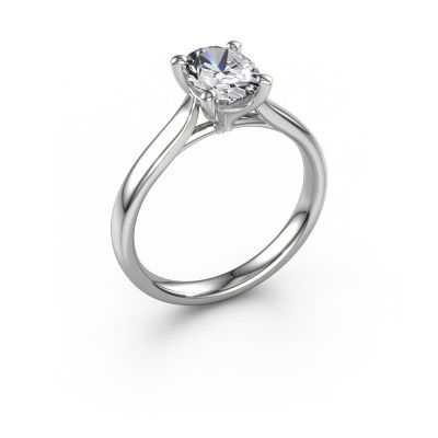 Engagement ring Mignon OVL 1 950 platinum lab grown diamond 1.10 crt