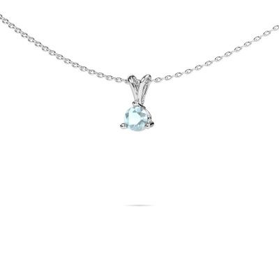 Pendant Somer 585 white gold aquamarine 6 mm