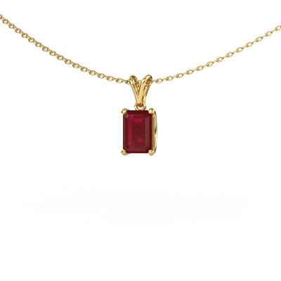 Pendant Sam EME 585 gold ruby 7x5 mm
