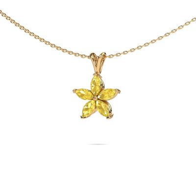 Pendant Sylvana 585 gold yellow sapphire 5x2.5 mm