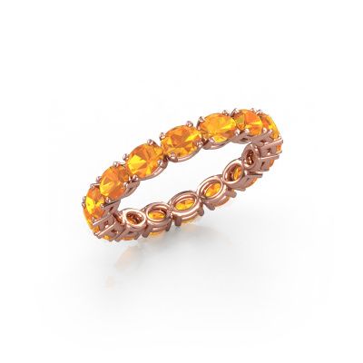 Ring Vivienne OVL 4x3 585 Roségold Citrin 4x3 mm