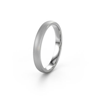 Wedding ring WH0100M23X 585 white gold ±0.12x0.05 in