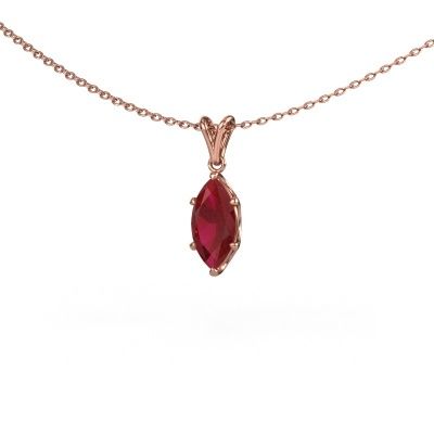 Pendant Sam MRQ 585 rose gold ruby 10x5 mm
