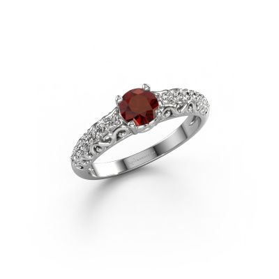 Verlobungsring Mellie 950 Platin Granat 5 mm
